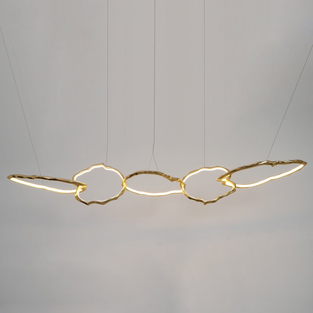 Cloud Rings Series Brass Chandelier