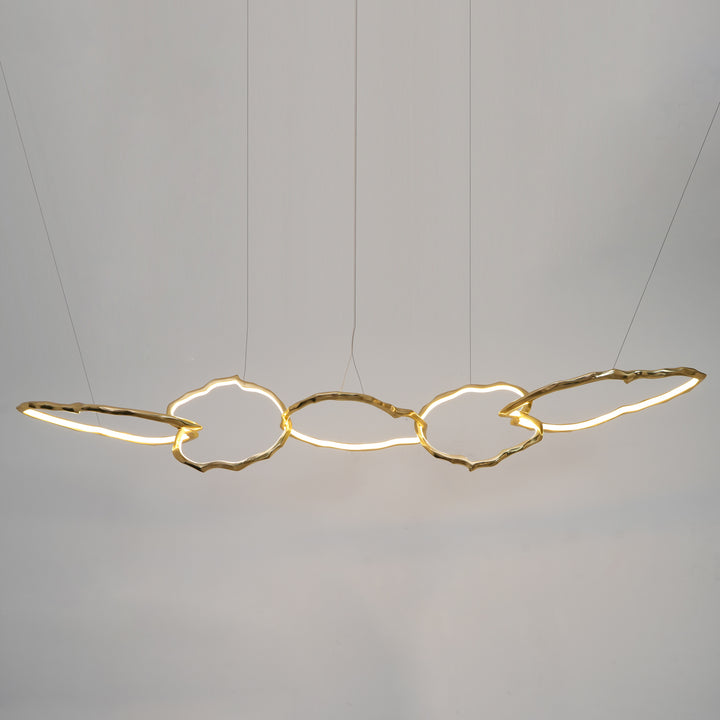 Cloud Rings Series Brass Chandelier