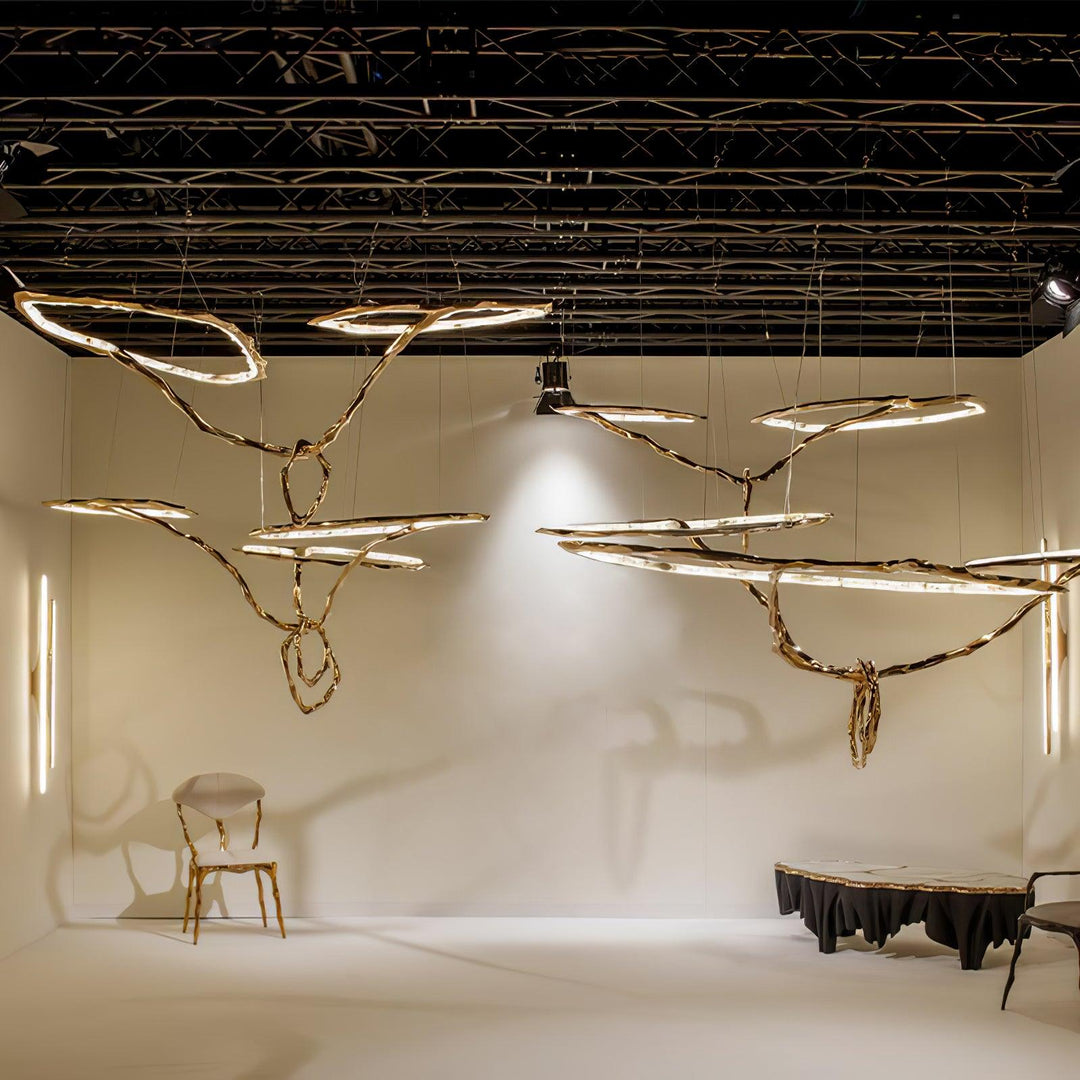 Cloud Rings Series Brass Chandelier - Vakkerlight