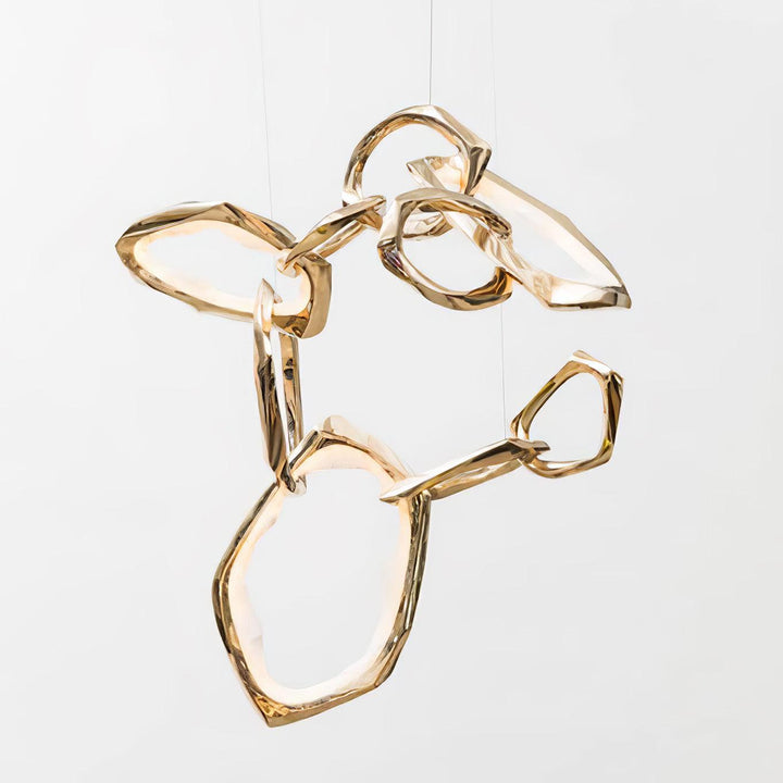 Cloud Rings Series Brass Chandelier - Vakkerlight