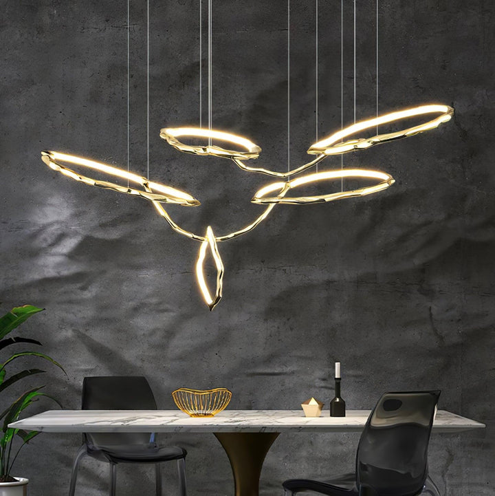 Cloud Rings Series Brass Chandelier - Vakkerlight