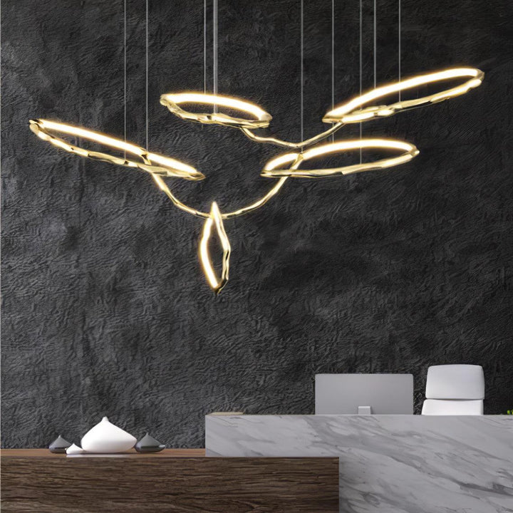 Cloud Rings Series Brass Chandelier - Vakkerlight