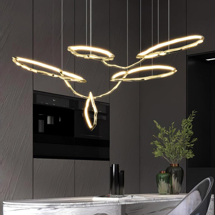 Cloud Rings Series Brass Chandelier - Vakkerlight