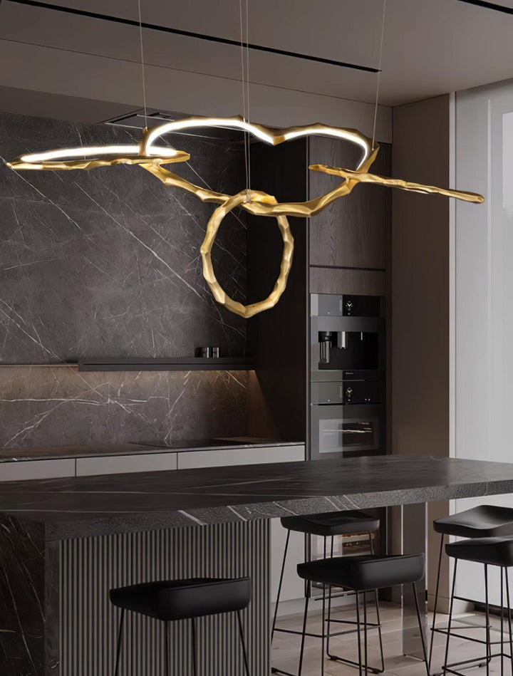 Cloud Rings Series Brass Chandelier - Vakkerlight