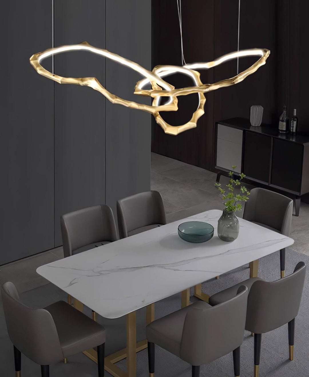 Cloud Rings Series Brass Chandelier - Vakkerlight