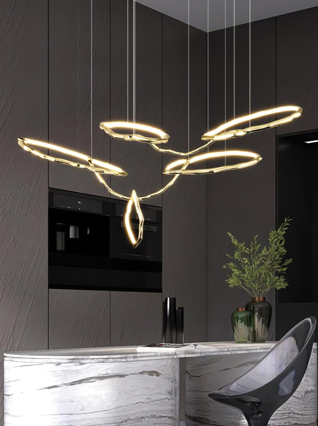 Cloud Rings Series Brass Chandelier - Vakkerlight