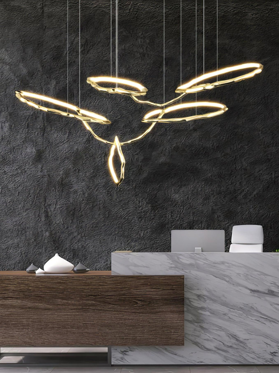 Cloud Rings Series Brass Chandelier - Vakkerlight