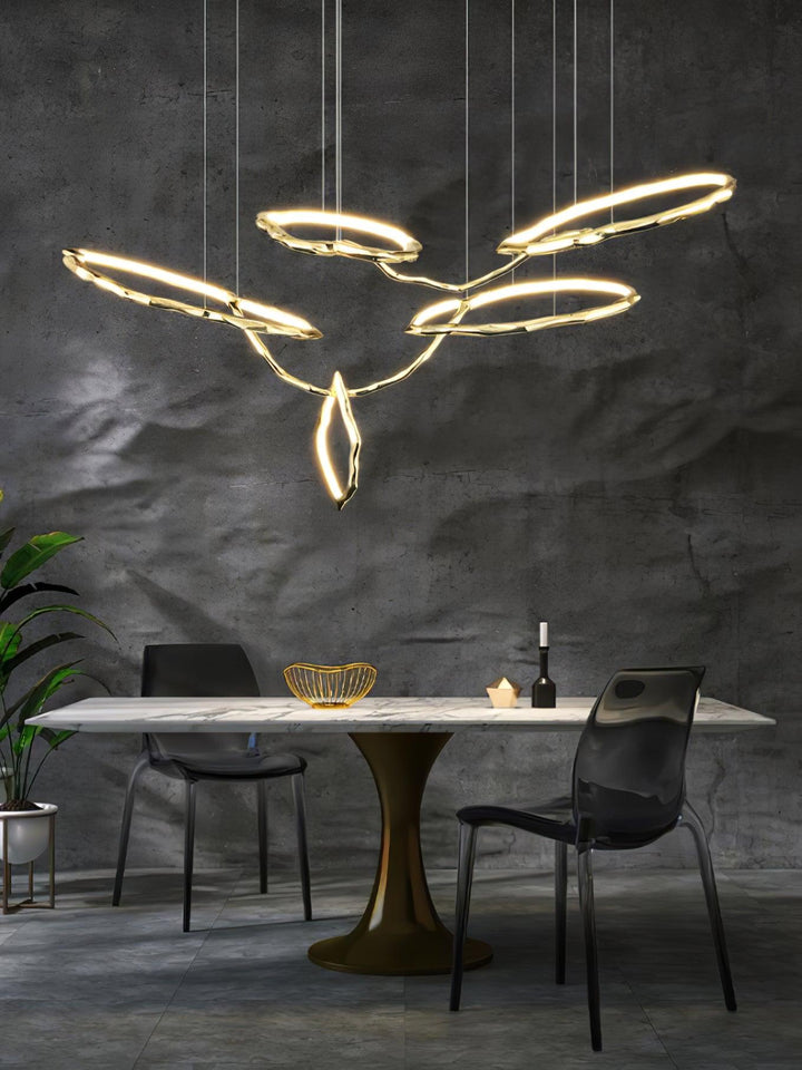 Cloud Rings Series Brass Chandelier - Vakkerlight