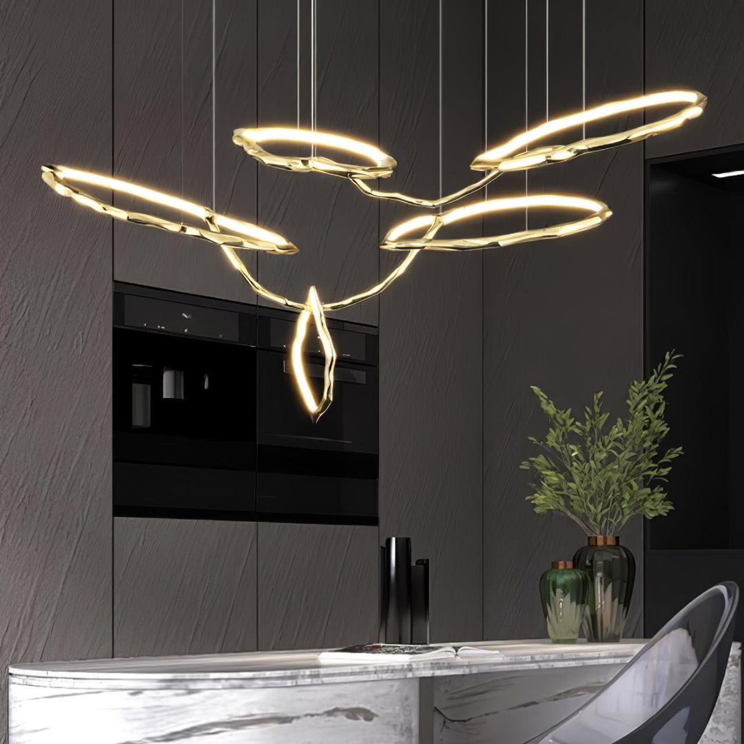 Cloud Rings Series Brass Chandelier - Vakkerlight