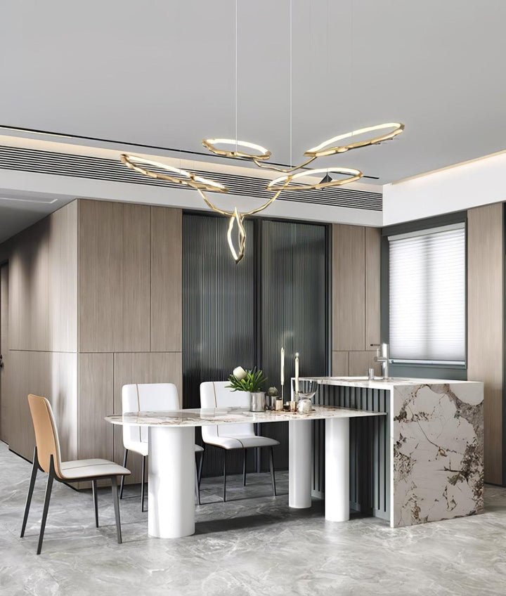 Cloud Rings Series Brass Chandelier - Vakkerlight