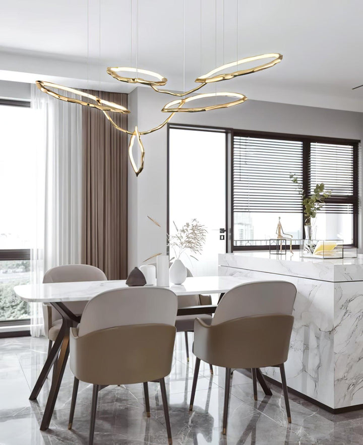 Cloud Rings Series Brass Chandelier - Vakkerlight