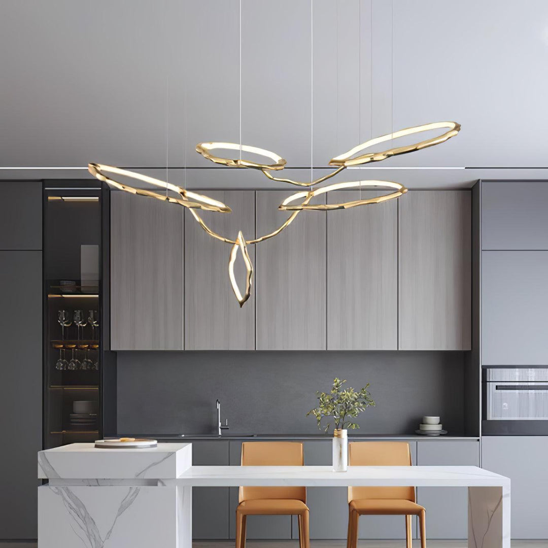 Cloud Rings Series Brass Chandelier - Vakkerlight