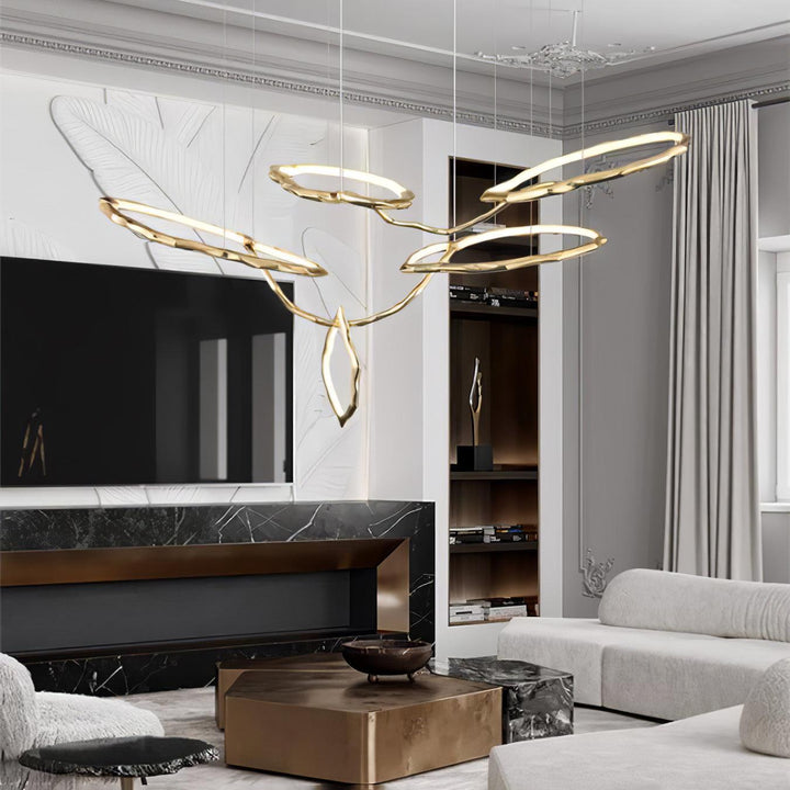 Cloud Rings Series Brass Chandelier - Vakkerlight