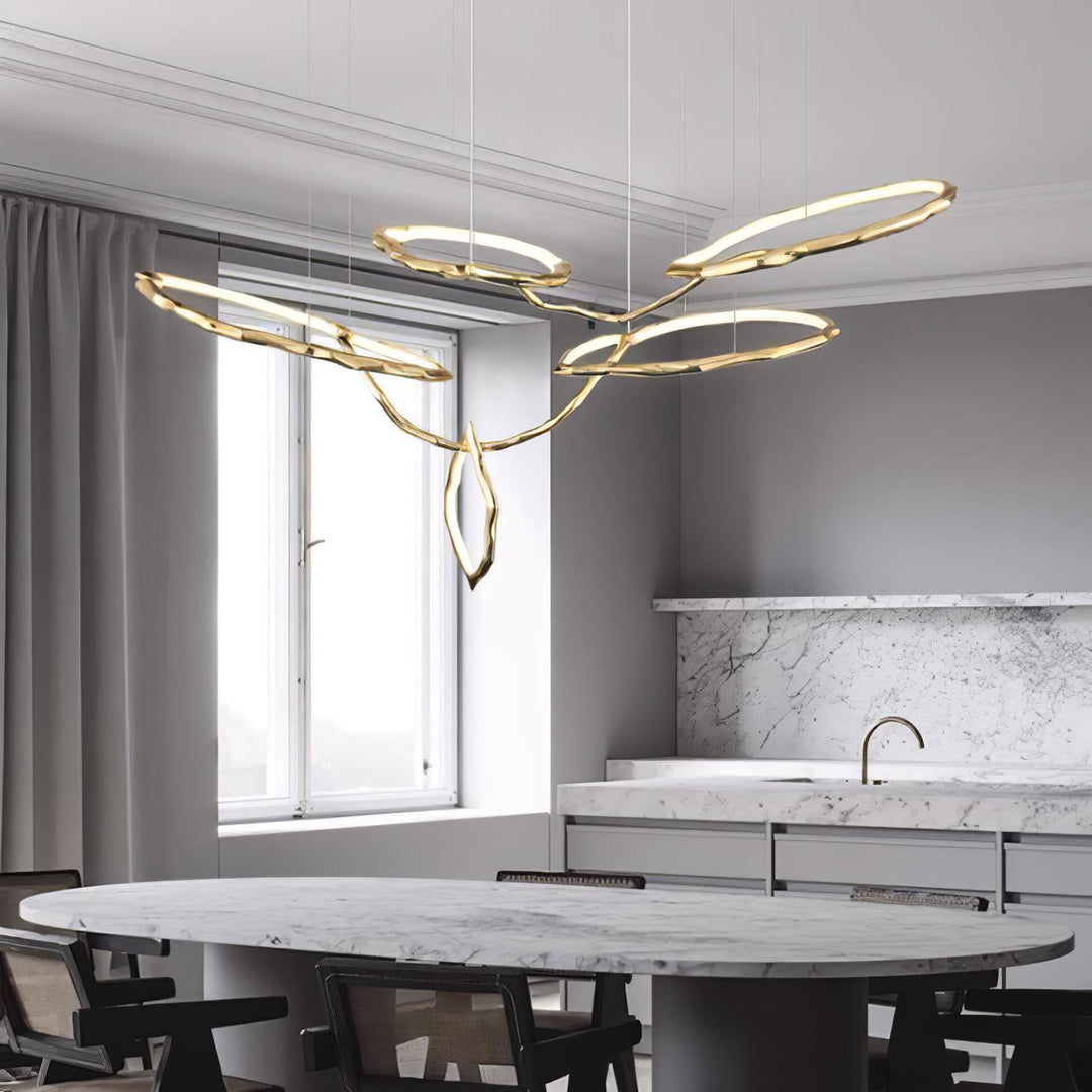 Cloud Rings Series Brass Chandelier - Vakkerlight