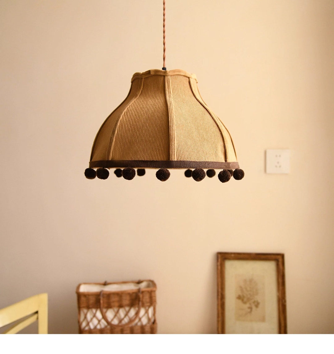 Clover Pom-Pom Trim Pendant Light - Vakkerlight