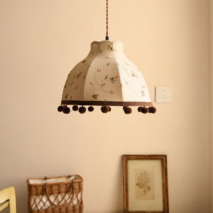 Clover Pom-Pom Trim Pendant Light - Vakkerlight