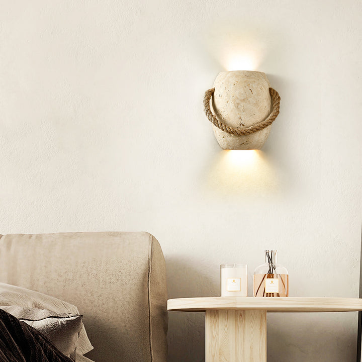 Coastal Rope Stone Wall Sconce - Vakkerlight