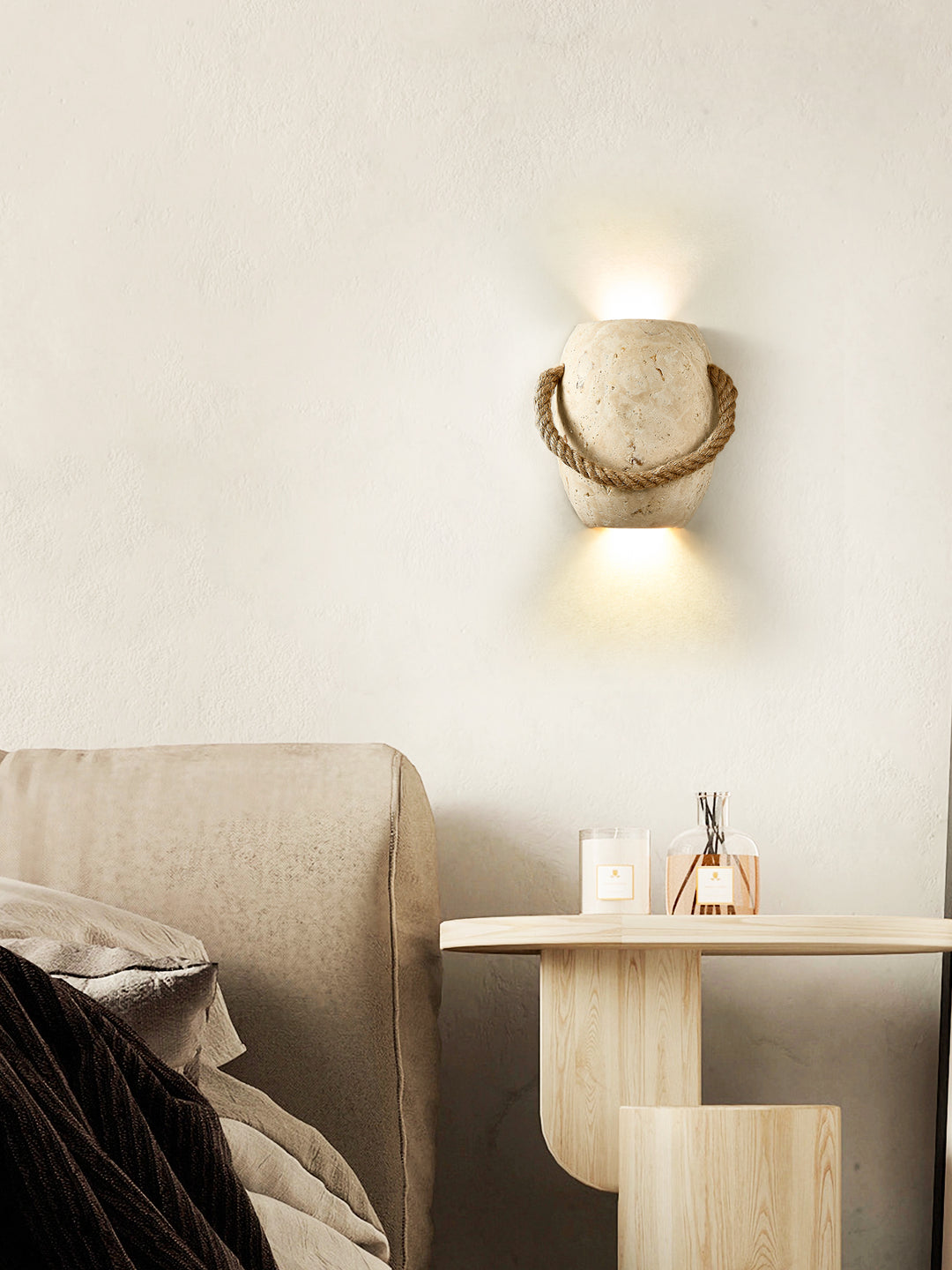 Coastal Rope Stone Wall Sconce - Vakkerlight