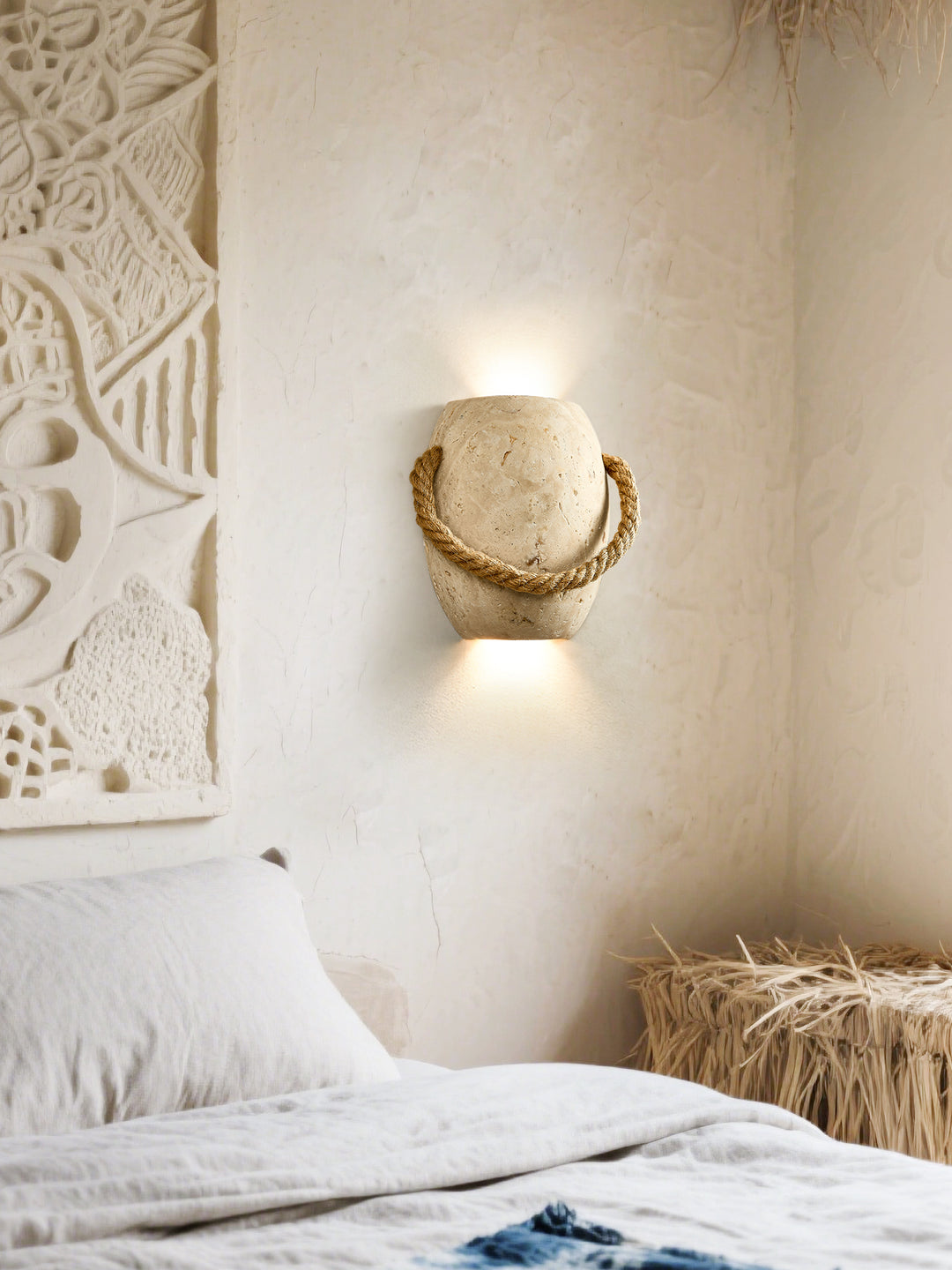 Coastal Rope Stone Wall Sconce - Vakkerlight