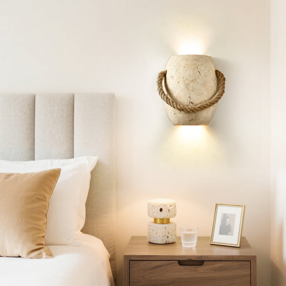 Coastal Rope Stone Wall Sconce - Vakkerlight