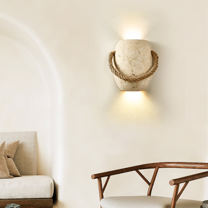 Coastal Rope Stone Wall Sconce - Vakkerlight