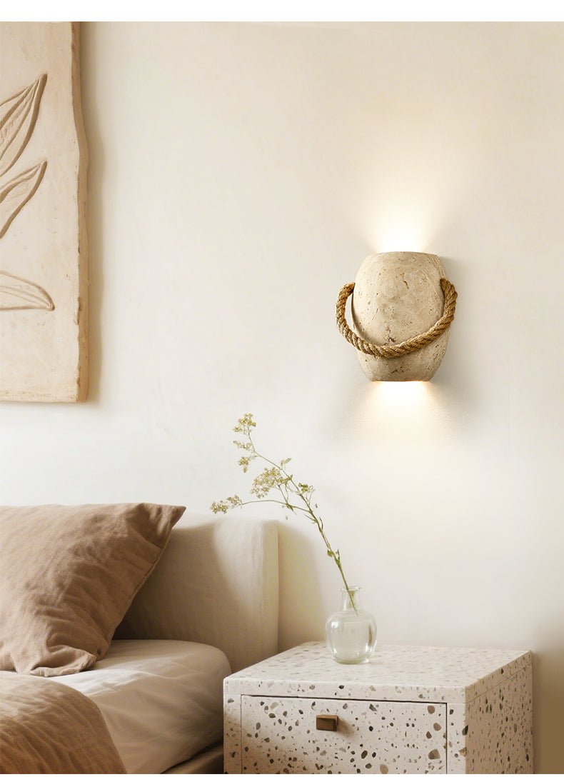 Coastal Rope Stone Wall Sconce - Vakkerlight