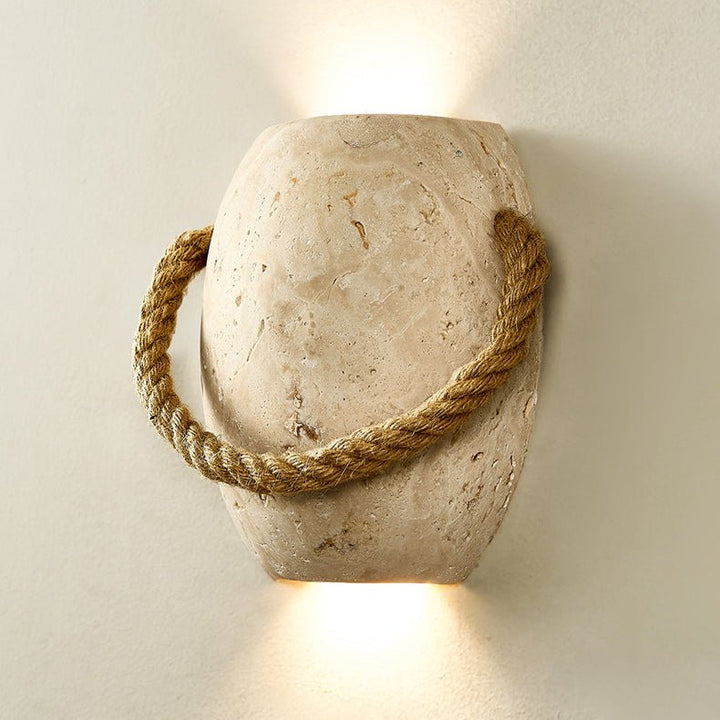 Coastal Rope Stone Wall Sconce - Vakkerlight