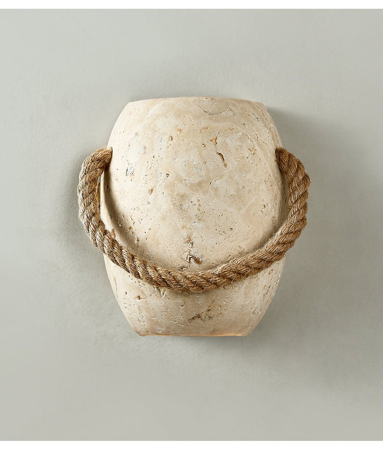 Coastal Rope Stone Wall Sconce - Vakkerlight