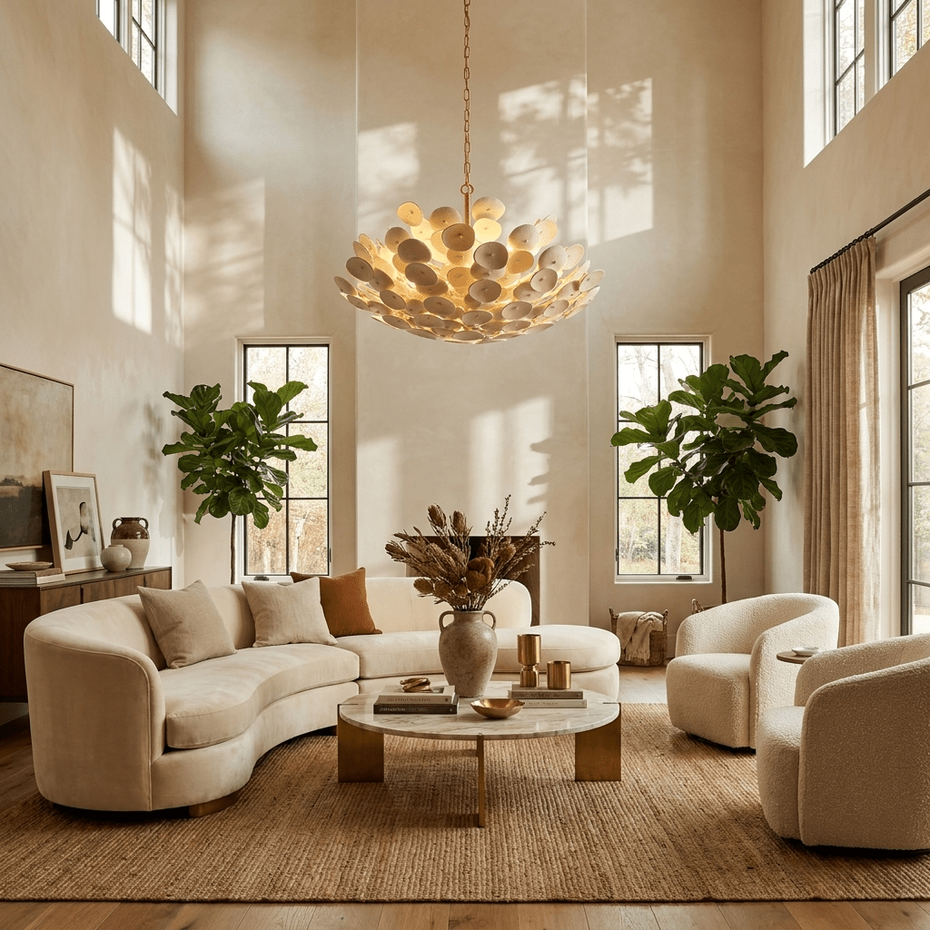 Coconut Disc Chandelier - Vakkerlight