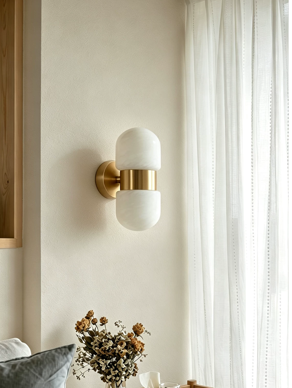 Cocoon Alabaster Wall Sconce