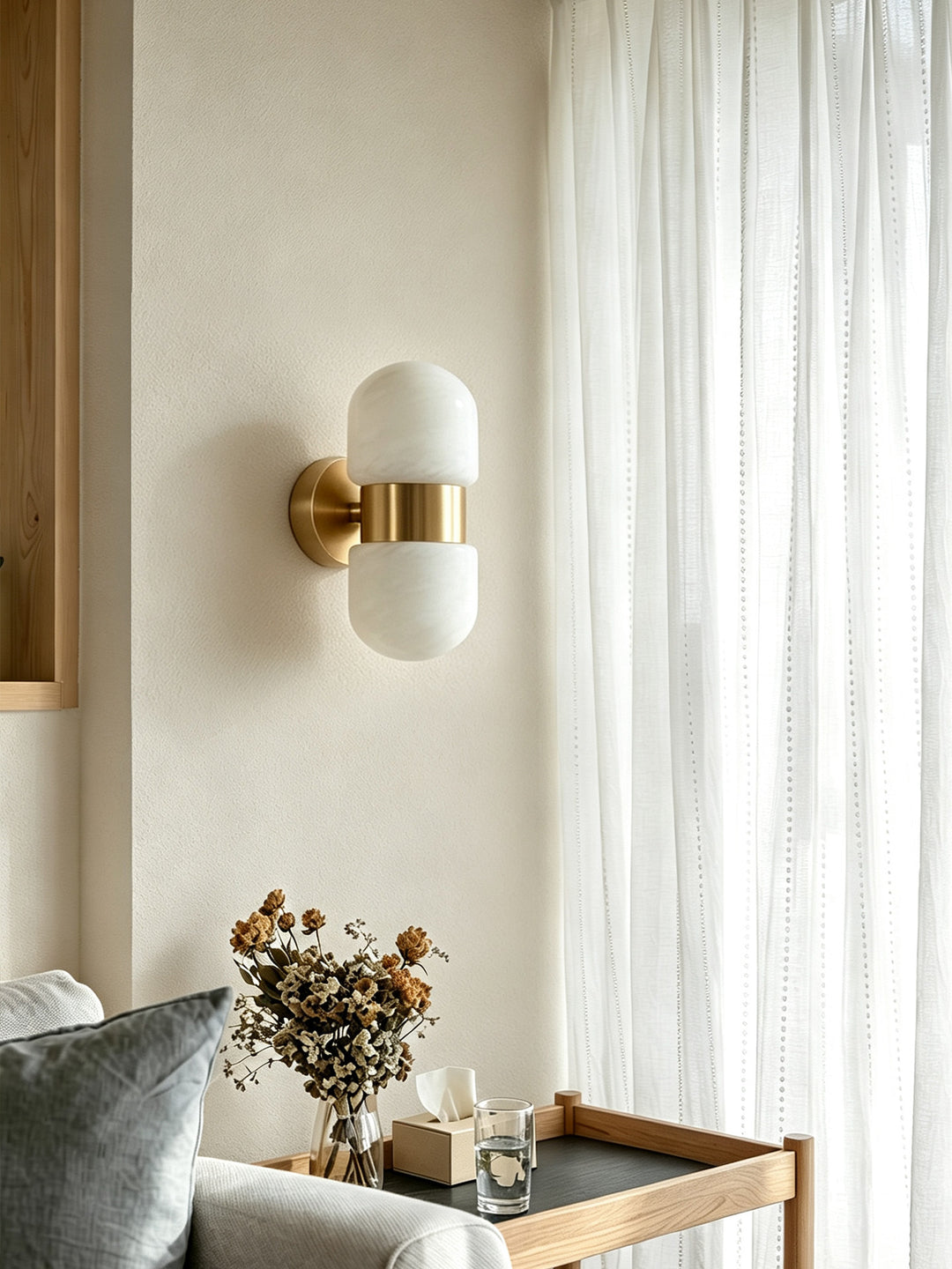 Cocoon Alabaster Wall Sconce