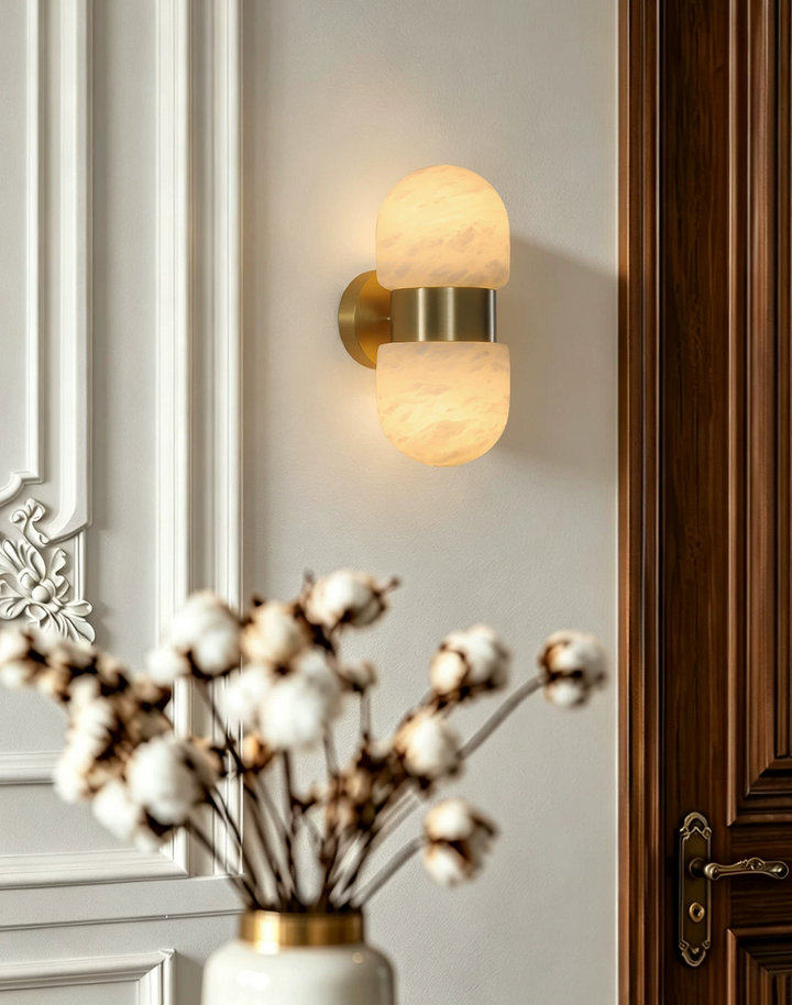 Cocoon Alabaster Wall Sconce