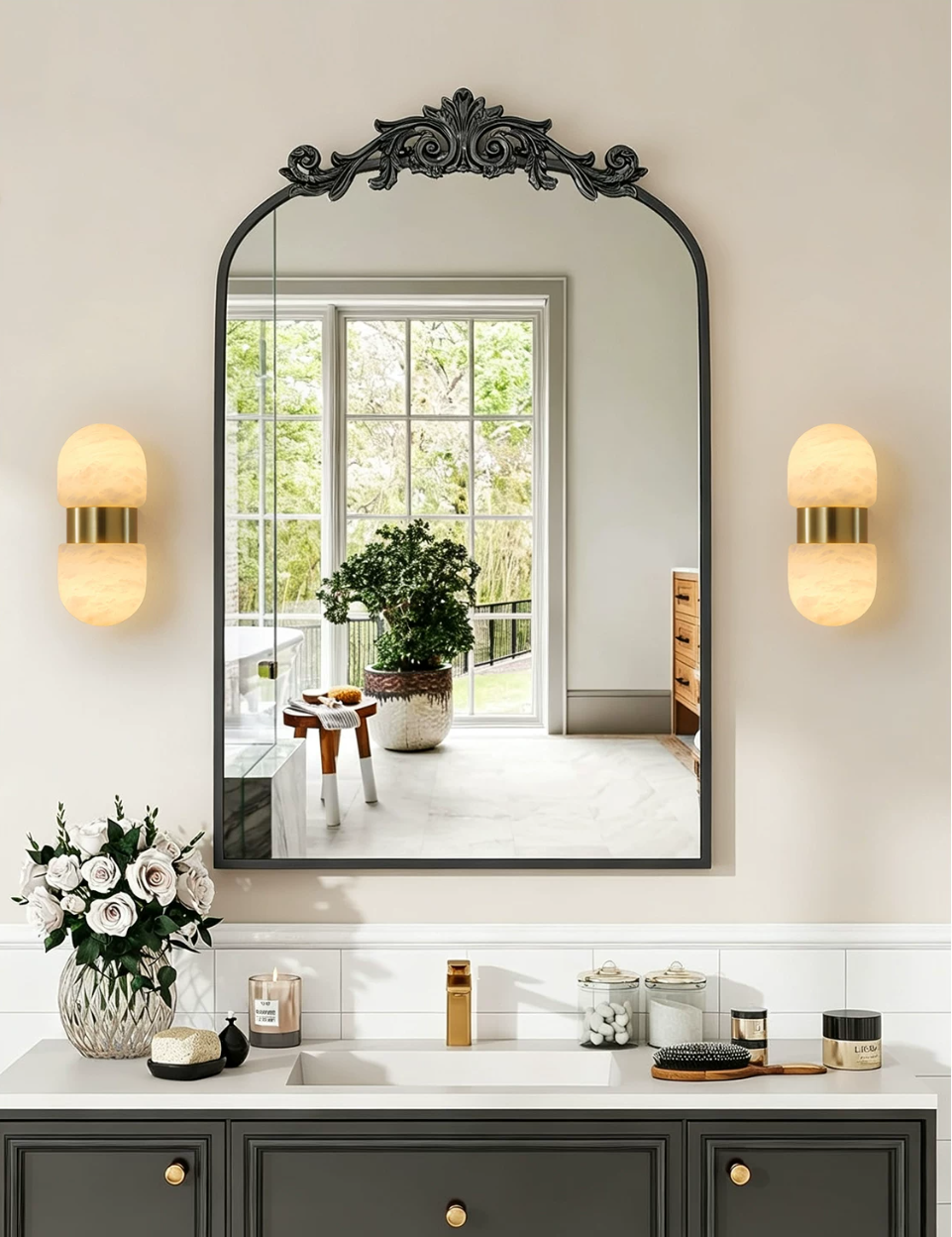 Cocoon Alabaster Wall Sconce