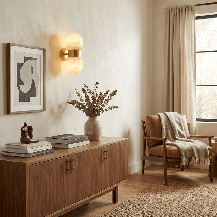 Cocoon Alabaster Wall Sconce - Vakkerlight
