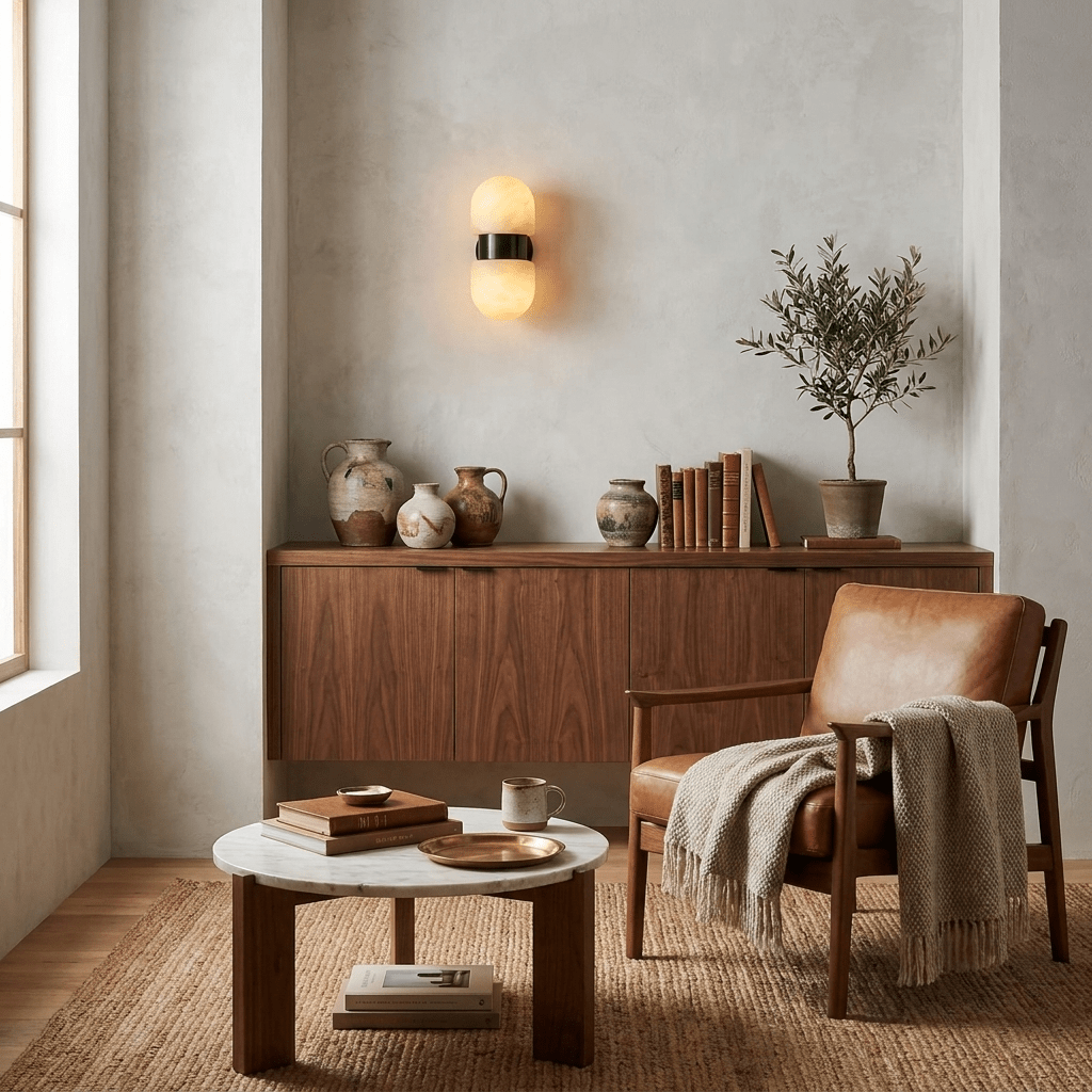 Cocoon Alabaster Wall Sconce - Vakkerlight
