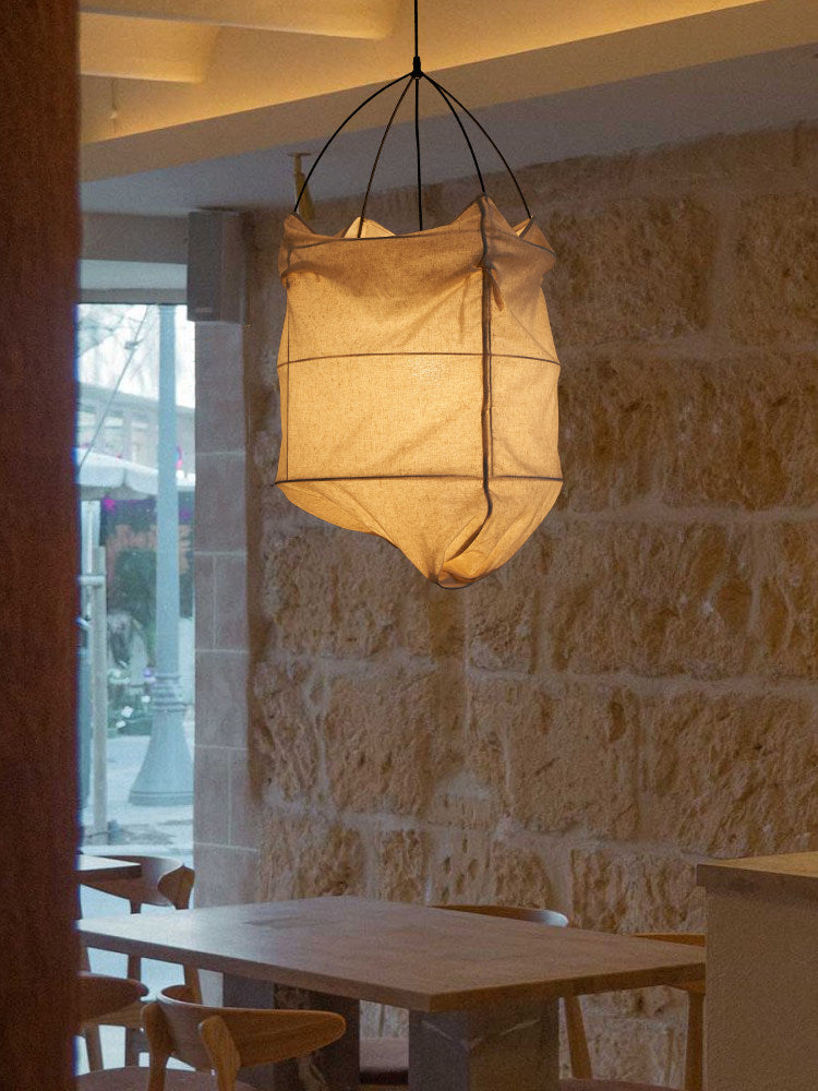 Cocoon Fabric Cage Pendant Lamp