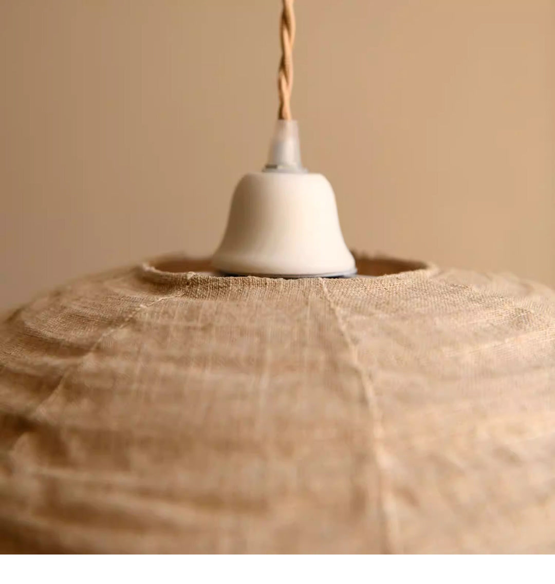Cocoon Ribbed Sphere Pendant Light