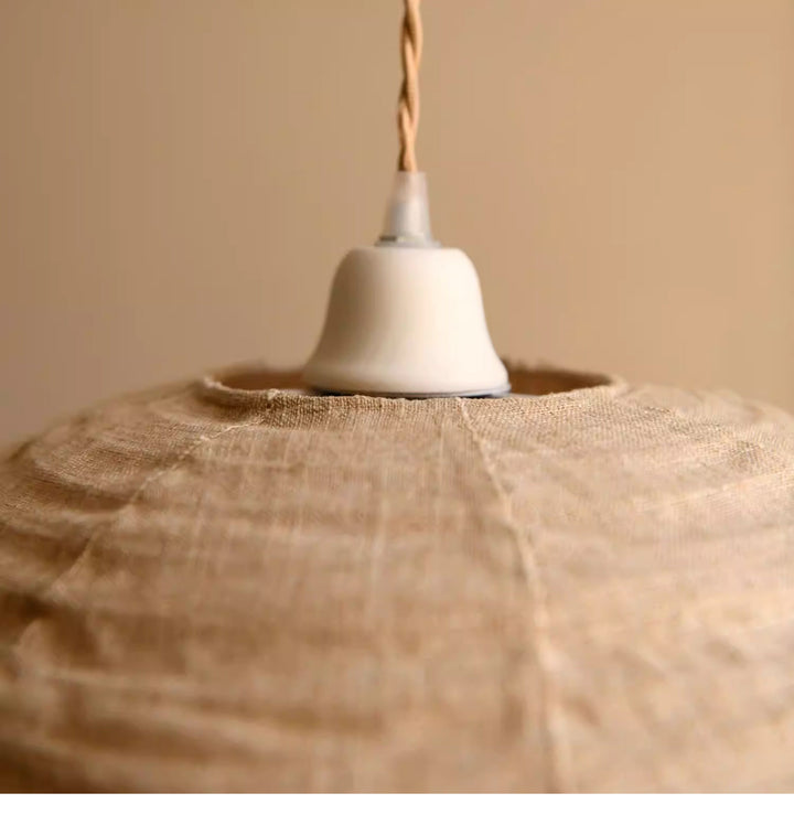 Cocoon Ribbed Sphere Pendant Light