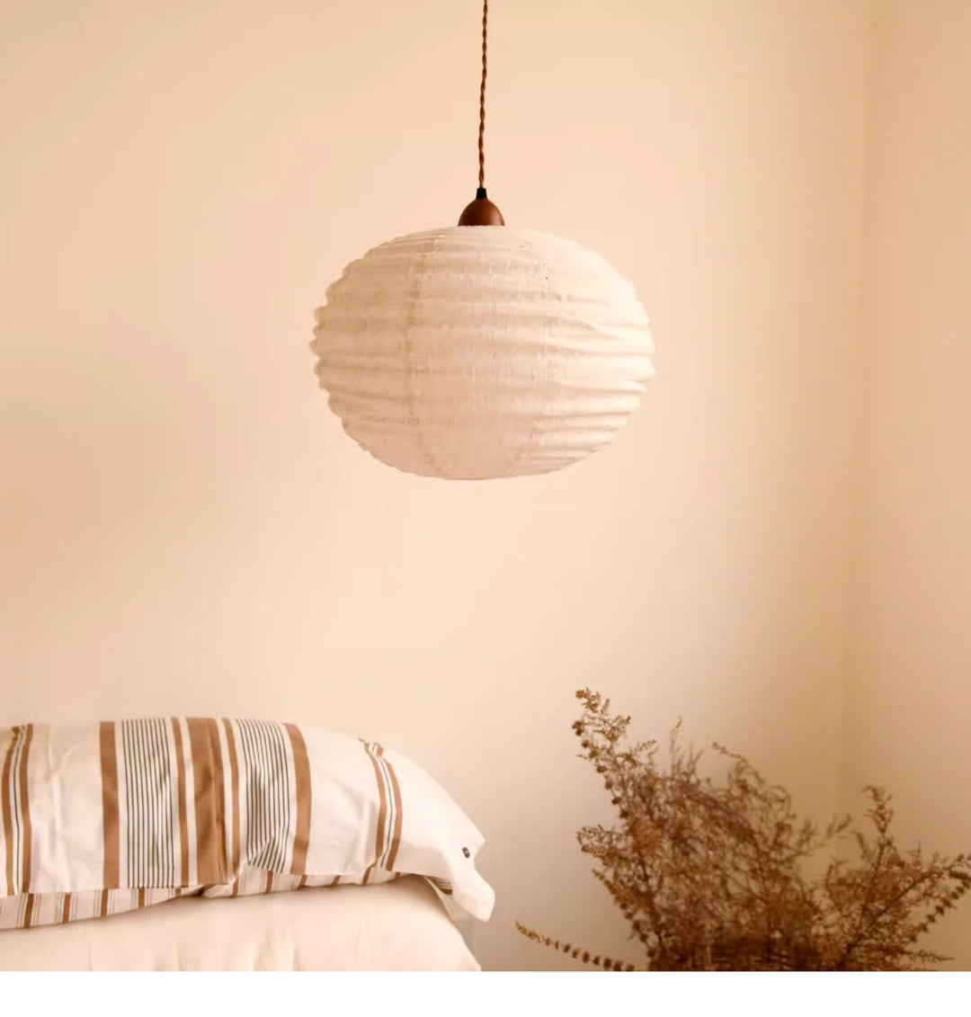 Cocoon Ribbed Sphere Pendant Light