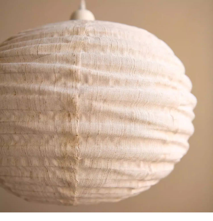 Cocoon Ribbed Sphere Pendant Light