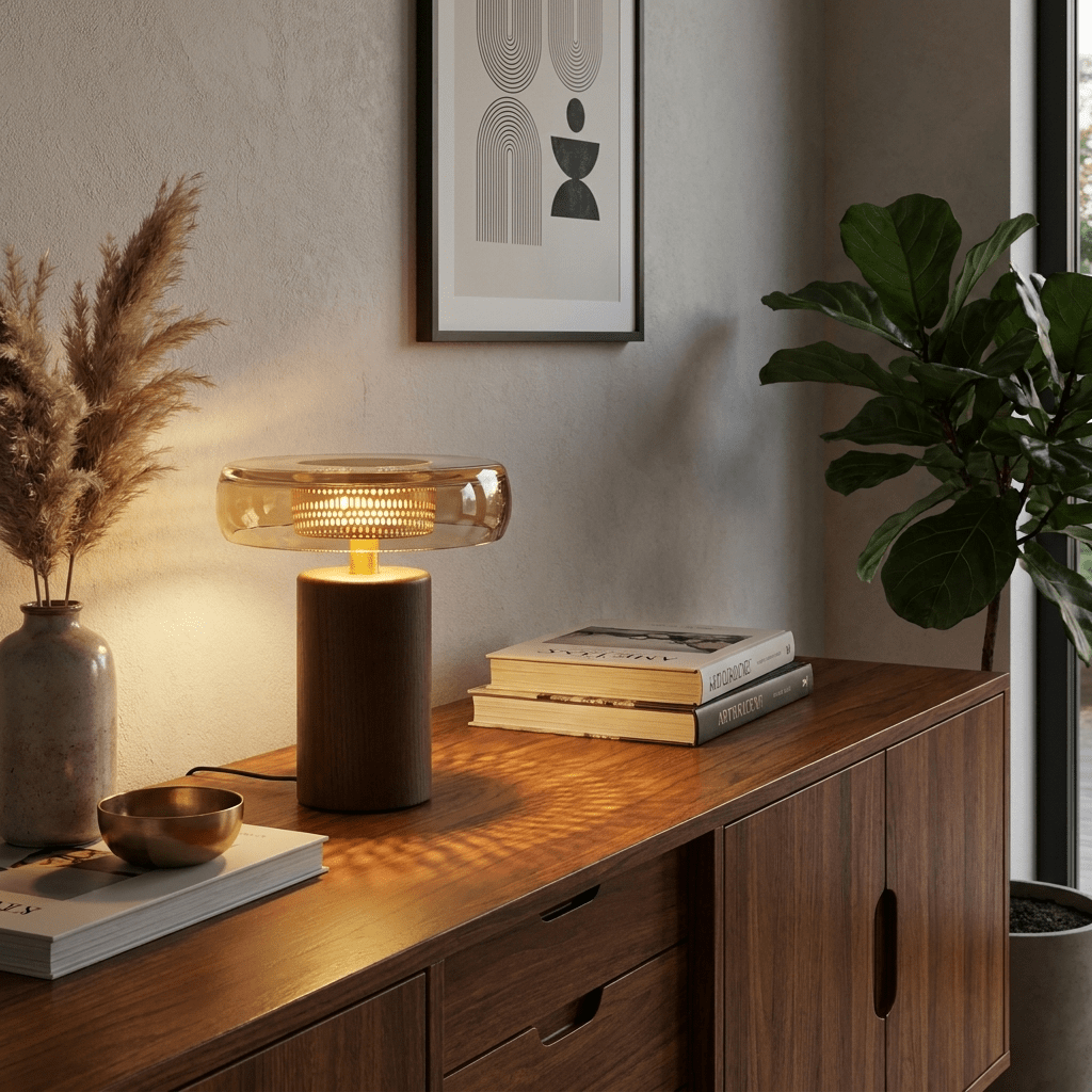 Cognac Disc Table Lamp - Vakkerlight