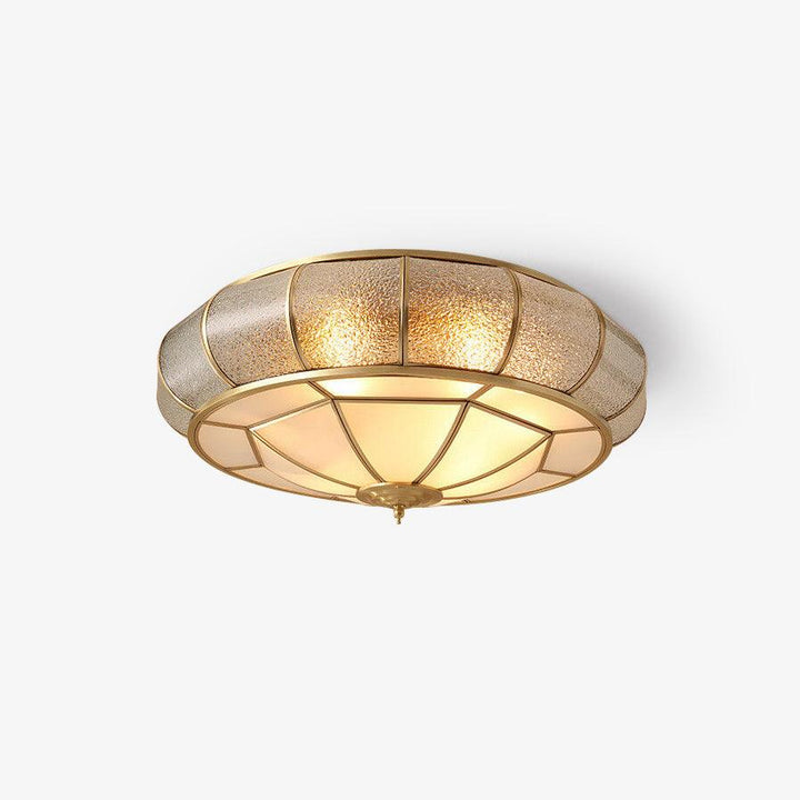 Colonial Glass Drum Ceiling Light - Vakkerlight