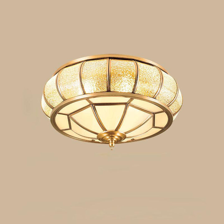 Colonial Glass Drum Ceiling Light - Vakkerlight