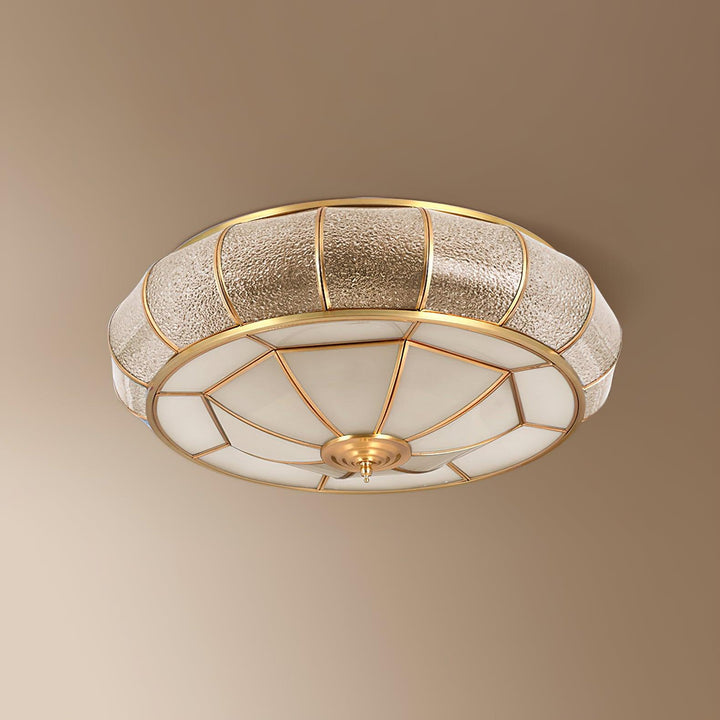 Colonial Glass Drum Ceiling Light - Vakkerlight