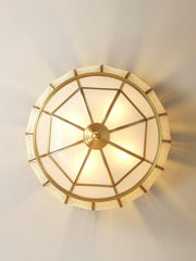 Colonial Glass Drum Ceiling Light - Vakkerlight