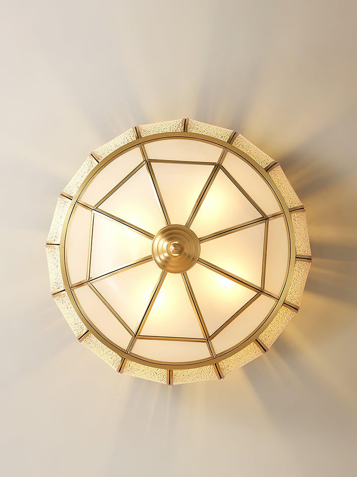 Colonial Glass Drum Ceiling Light - Vakkerlight