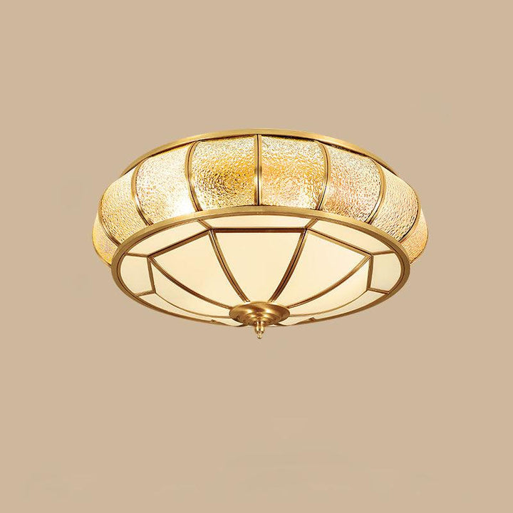 Colonial Glass Drum Ceiling Light - Vakkerlight