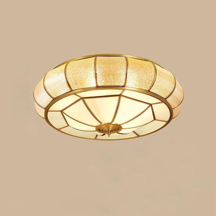 Colonial Glass Drum Ceiling Light - Vakkerlight