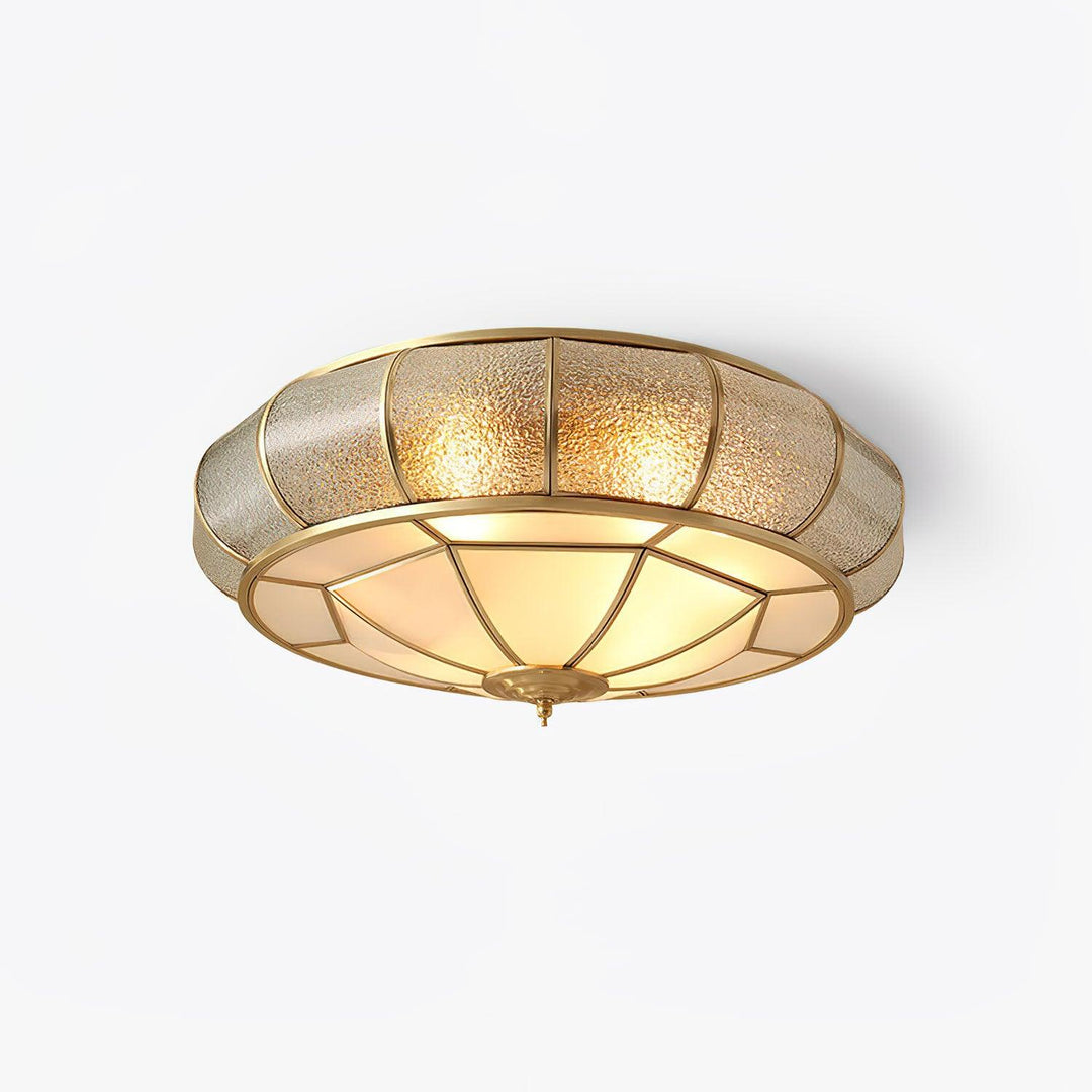 Colonial Glass Drum Ceiling Light - Vakkerlight