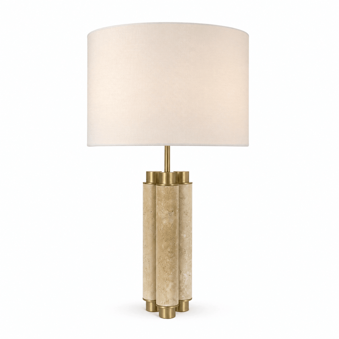 Colonnade Travertine Table Lamp - Vakkerlight